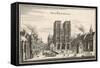 Paris, Notre Dame C17-Merian Merian-Framed Stretched Canvas