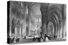 Paris, Notre Dame C1835-JH Le Keux-Stretched Canvas