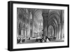 Paris, Notre Dame C1835-JH Le Keux-Framed Art Print