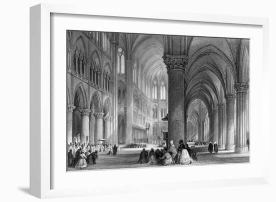 Paris, Notre Dame C1835-JH Le Keux-Framed Art Print