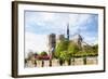 Paris Notre Dame II - In the Style of Oil Painting-Philippe Hugonnard-Framed Giclee Print