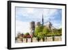 Paris Notre Dame II - In the Style of Oil Painting-Philippe Hugonnard-Framed Giclee Print