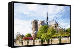 Paris Notre Dame II - In the Style of Oil Painting-Philippe Hugonnard-Framed Stretched Canvas