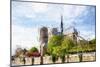 Paris Notre Dame II - In the Style of Oil Painting-Philippe Hugonnard-Mounted Giclee Print