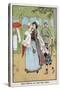 Paris Nursemaid Giving Her Charges Fresh Air in the Champs Elysees, C1890-null-Stretched Canvas