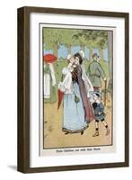 Paris Nursemaid Giving Her Charges Fresh Air in the Champs Elysees, C1890-null-Framed Giclee Print