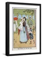Paris Nursemaid Giving Her Charges Fresh Air in the Champs Elysees, C1890-null-Framed Giclee Print