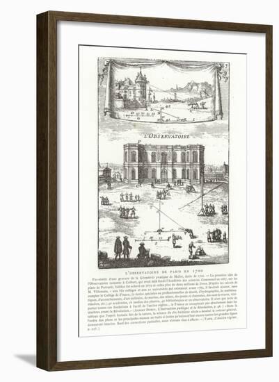 Paris Observatory in 1700-null-Framed Giclee Print