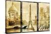 Paris - Old Photo-Album Series-Maugli-l-Stretched Canvas