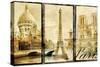 Paris - Old Photo-Album Series-Maugli-l-Stretched Canvas