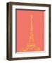 Paris on Coral-Nicholas Biscardi-Framed Art Print