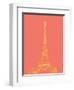 Paris on Coral-Nicholas Biscardi-Framed Art Print