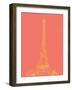 Paris on Coral-Nicholas Biscardi-Framed Art Print