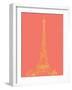 Paris on Coral-Nicholas Biscardi-Framed Art Print