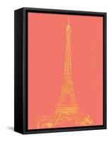 Paris on Coral-Nicholas Biscardi-Framed Stretched Canvas