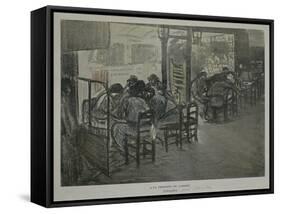 Paris on Terrace of Café-Théophile Alexandre Steinlen-Framed Stretched Canvas