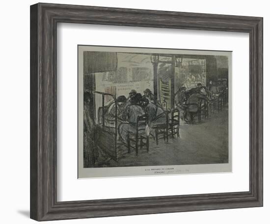 Paris on Terrace of Café-Théophile Alexandre Steinlen-Framed Giclee Print