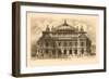 Paris Opera House Etching-null-Framed Art Print