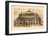 Paris Opera House Etching-null-Framed Art Print