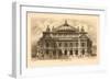 Paris Opera House Etching-null-Framed Art Print