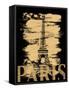 Paris Paint Black-Lauren Gibbons-Framed Stretched Canvas