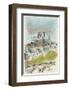 Paris, Panorama Sur Notre Dame-Urbain Huchet-Framed Collectable Print