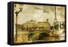 Paris Paris.. Vintage Photoalbum Series-Maugli-l-Framed Stretched Canvas