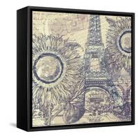 Paris Pastiche II-Mindy Sommers-Framed Stretched Canvas
