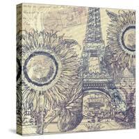 Paris Pastiche II-Mindy Sommers-Stretched Canvas