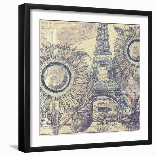 Paris Pastiche II-Mindy Sommers-Framed Giclee Print