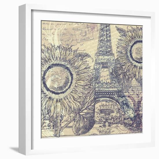 Paris Pastiche II-Mindy Sommers-Framed Giclee Print