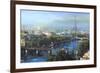 Paris Pedestrian Bridge-Mark Lague-Framed Art Print