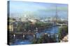 Paris Pedestrian Bridge-Mark Lague-Stretched Canvas