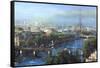 Paris Pedestrian Bridge-Mark Lague-Framed Stretched Canvas