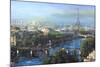 Paris Pedestrian Bridge-Mark Lague-Mounted Art Print