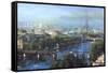 Paris Pedestrian Bridge-Mark Lague-Framed Stretched Canvas