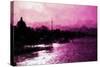 Paris Pink Sunset-Philippe Hugonnard-Stretched Canvas