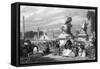 Paris Place Concorde-Eugene Lami-Framed Stretched Canvas
