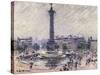 Paris, Place De La Bastille, C.1922-Gustave Loiseau-Stretched Canvas