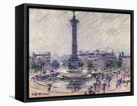 Paris, Place De La Bastille, C.1922-Gustave Loiseau-Framed Stretched Canvas