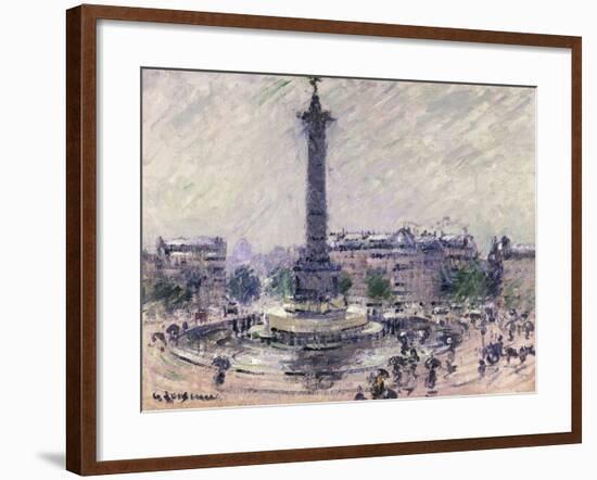 Paris, Place De La Bastille, C.1922-Gustave Loiseau-Framed Giclee Print