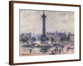 Paris, Place De La Bastille, C.1922-Gustave Loiseau-Framed Giclee Print