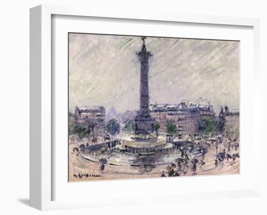 Paris, Place De La Bastille, C.1922-Gustave Loiseau-Framed Giclee Print