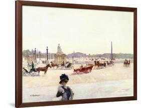 Paris, Place De La Concorde-Gustave Fraipont-Framed Giclee Print