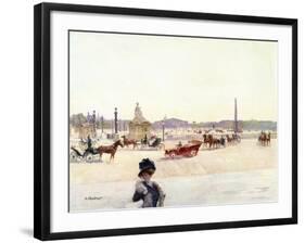 Paris, Place De La Concorde-Gustave Fraipont-Framed Giclee Print