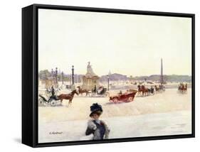Paris, Place De La Concorde-Gustave Fraipont-Framed Stretched Canvas
