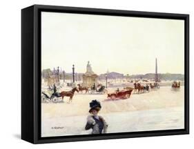 Paris, Place De La Concorde-Gustave Fraipont-Framed Stretched Canvas