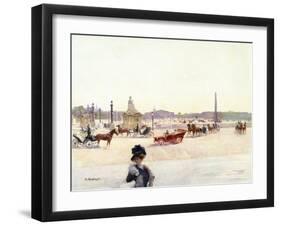 Paris, Place De La Concorde-Gustave Fraipont-Framed Giclee Print