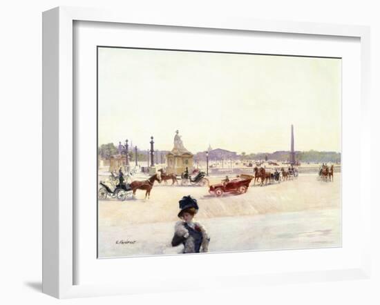 Paris, Place De La Concorde-Gustave Fraipont-Framed Giclee Print