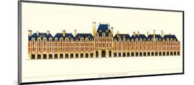 Paris, Place des Vosges-Libero Patrignani-Mounted Art Print